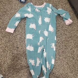 Carter's Teal and Pink Sheep Footie
